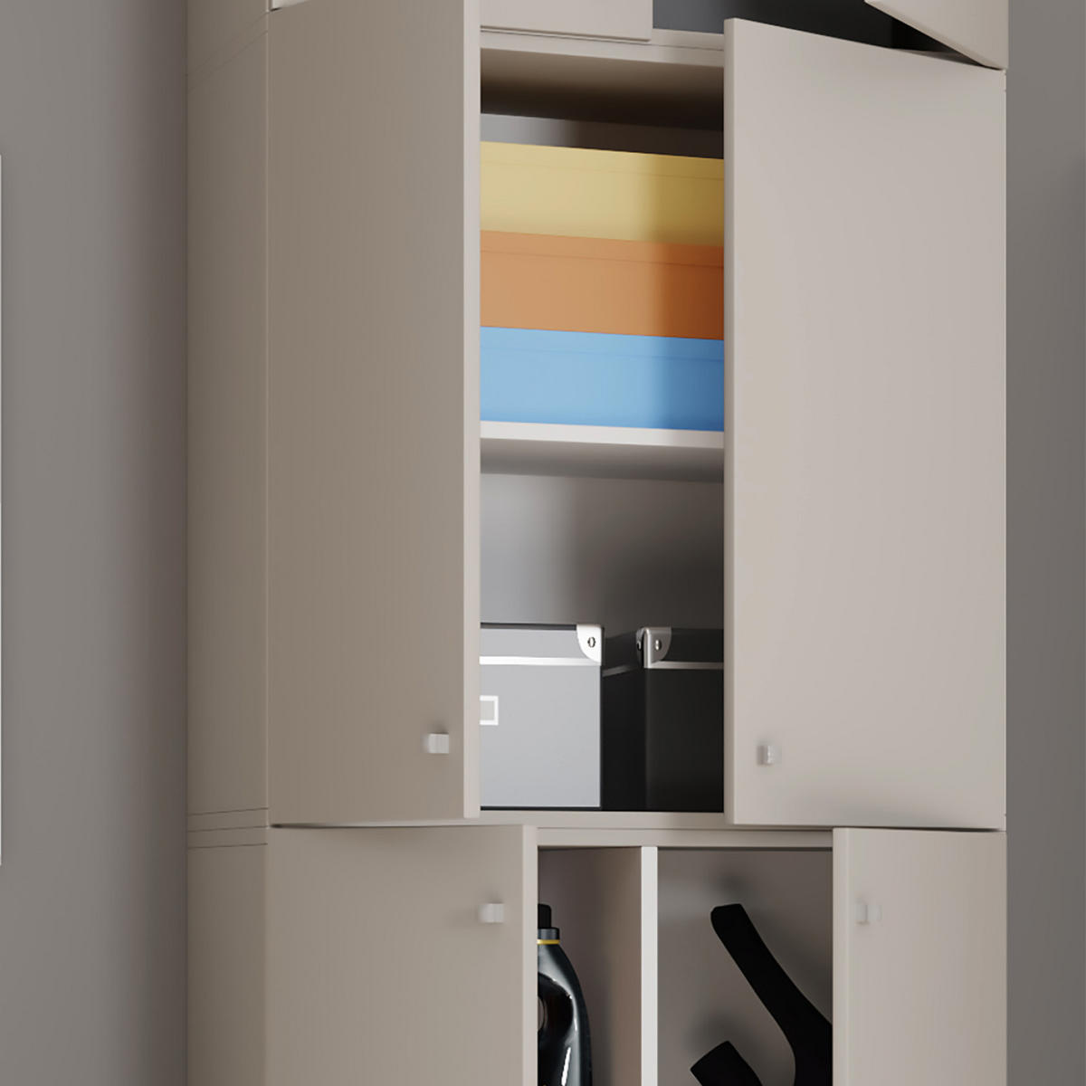 MEHRZWECKSCHRANK 70/240/39 cm  - Grau, Modern, Holzwerkstoff/Kunststoff (70/240/39cm) - MID.YOU