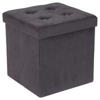 SITZBOX in Textil, Holzwerkstoff Anthrazit  - Anthrazit, Modern, Holzwerkstoff/Textil (38/38/38cm) - Carryhome