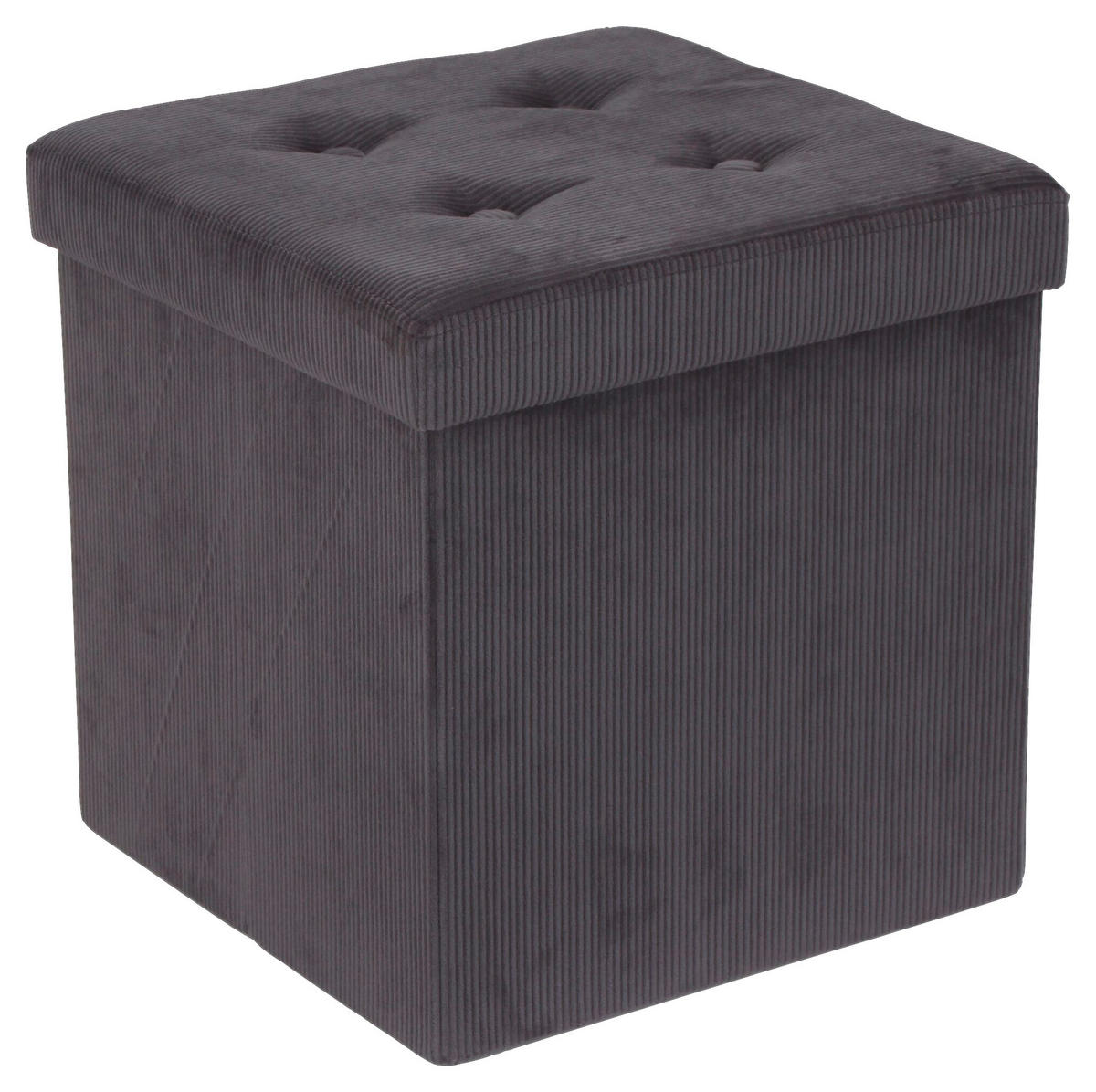 SITZBOX in Textil, Holzwerkstoff Anthrazit  - Anthrazit, Modern, Holzwerkstoff/Textil (38/38/38cm) - Carryhome