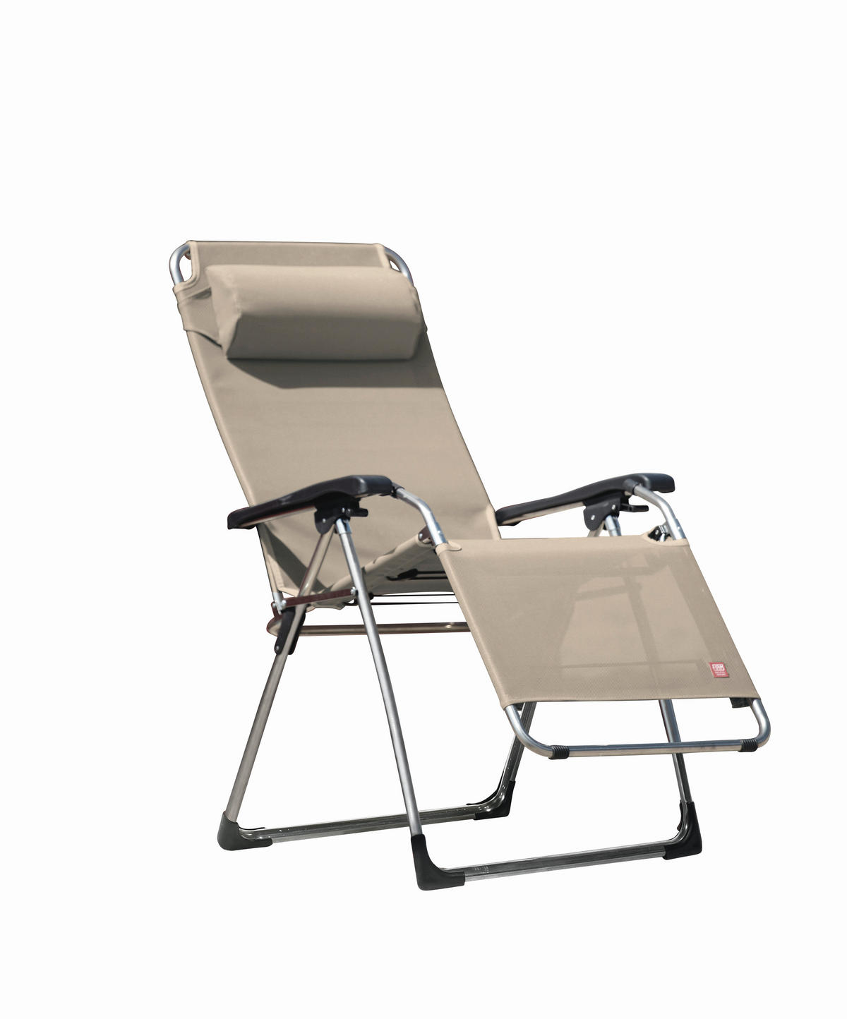 GARTEN-RELAXSESSEL 70/136/86 cm  - Taupe/Silberfarben, Design, Kunststoff/Textil (70/136/86cm) - FIAM