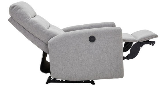 FERNSEHSESSEL Webstoff Hellgrau - Hellgrau/Schwarz, Design, Kunststoff/Textil (78/105/94cm) - Carryhome