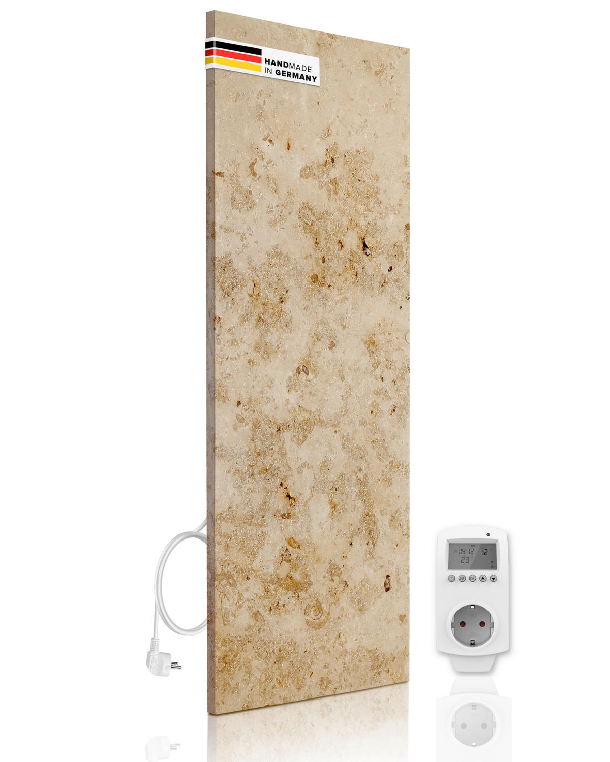 INFRAROT-HEIZPANEEL 800 W W  - Sandfarben, Basics, Stein (100/40/2cm) - MID.YOU