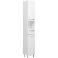 HOCHSCHRANK 30/195,5/33 cm  - Chromfarben/Weiß, Basics, Holzwerkstoff/Metall (30/195,5/33cm) - Xora