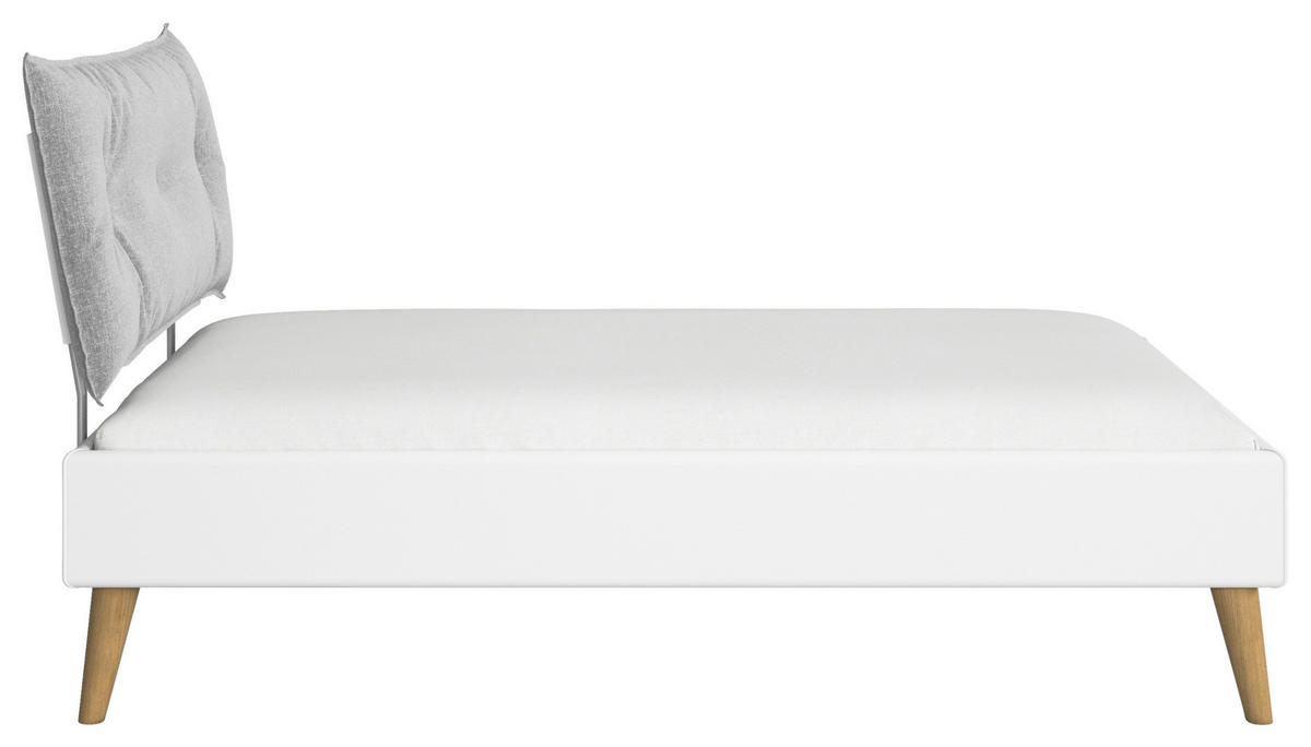 BETT 120/200 cm  in Weiß  - Wildeiche/Weiß, Design, Holz/Holzwerkstoff (120/200cm) - Carryhome