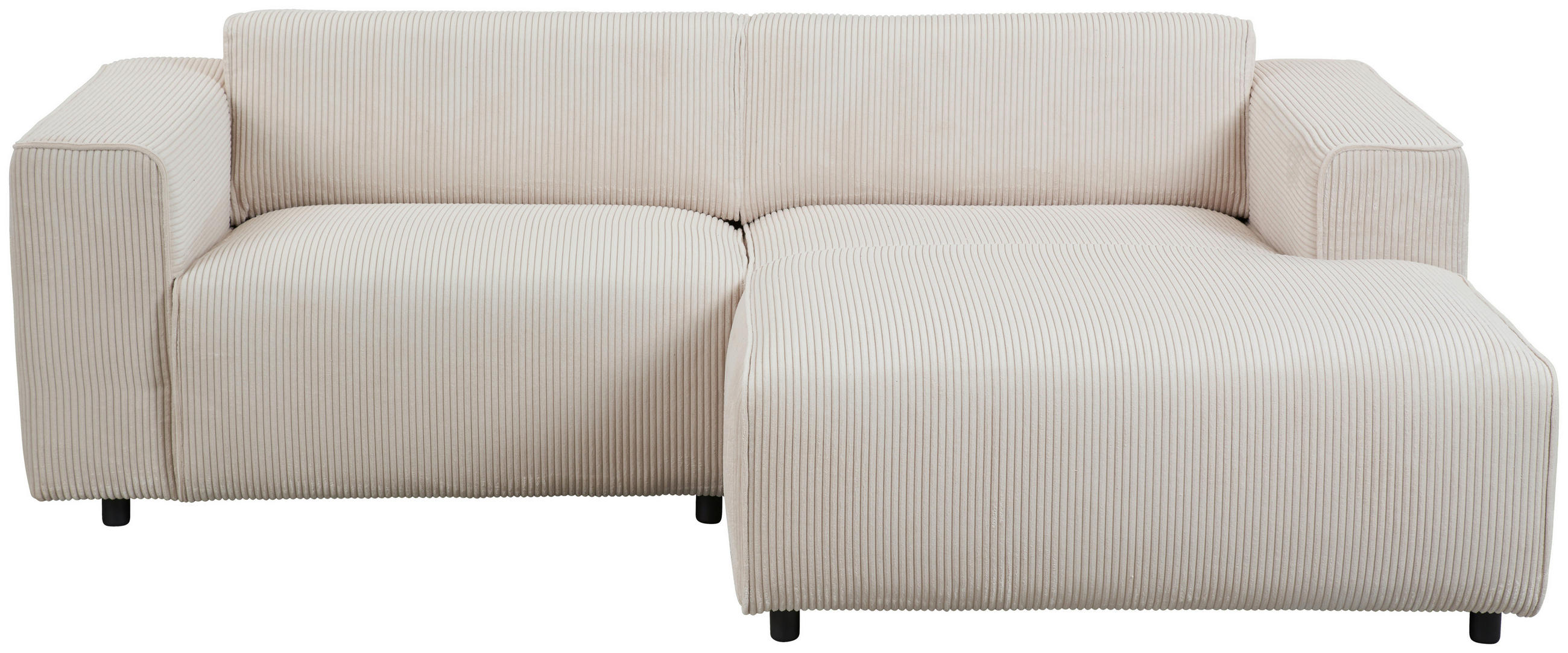 HÖRNSOFFA i manchester cremefärgad  - svart/cremefärgad, Design, textil/plast (234/161cm) - Livetastic