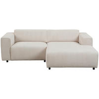 HÖRNSOFFA i manchester cremefärgad  - svart/cremefärgad, Design, textil/plast (234/161cm) - Livetastic