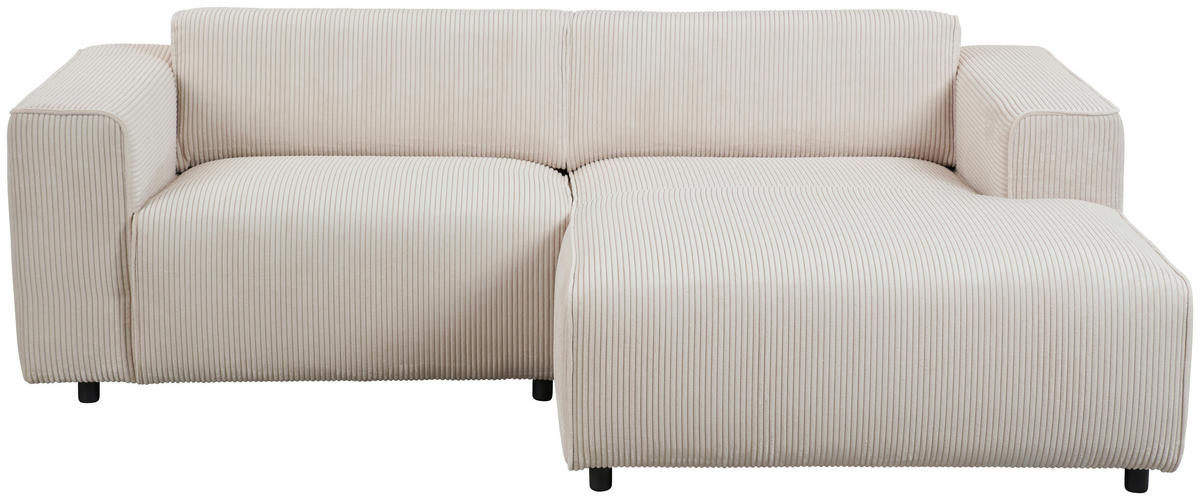 HÖRNSOFFA i manchester cremefärgad  - svart/cremefärgad, Design, textil/plast (234/161cm) - Livetastic