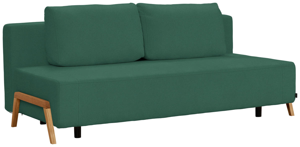 SCHLAFSOFA in Textil Türkis  - Türkis/Naturfarben, Design, Holz/Textil (211/88/102cm) - Niels Andersson