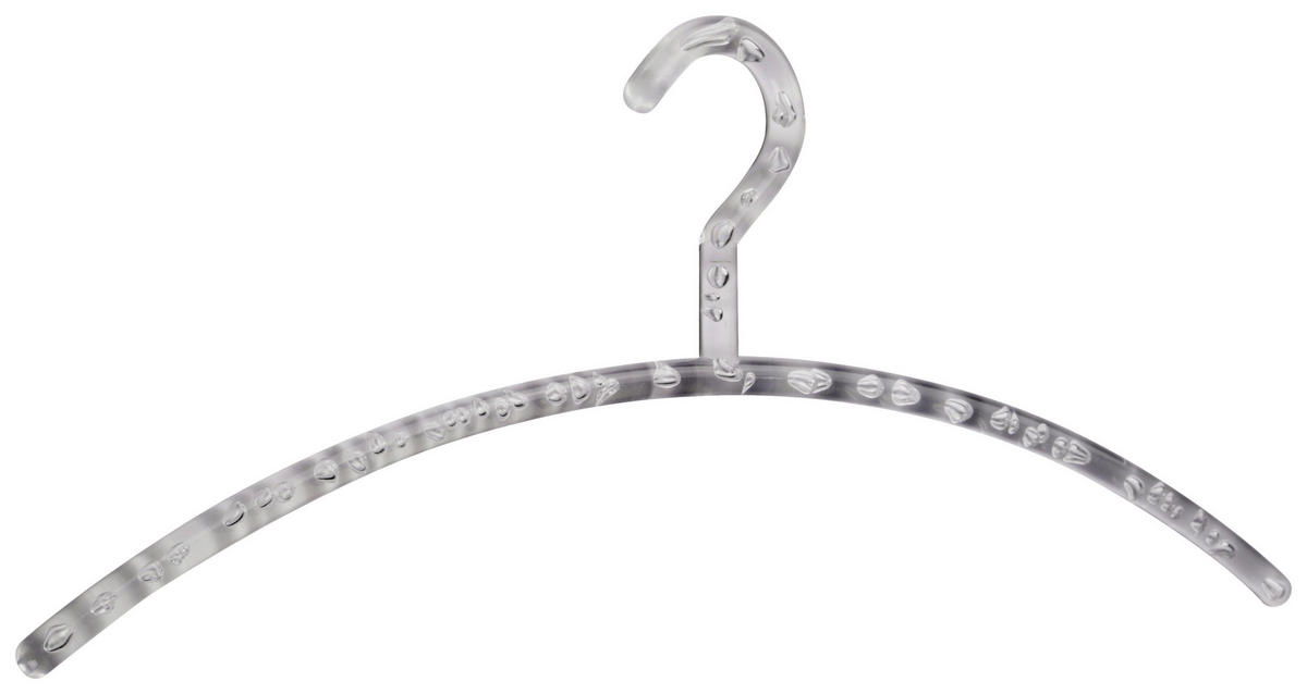 KLEIDERBÜGEL 5ER SET Kunststoff  - Grau, Design, Kunststoff (44/18/1,2cm)