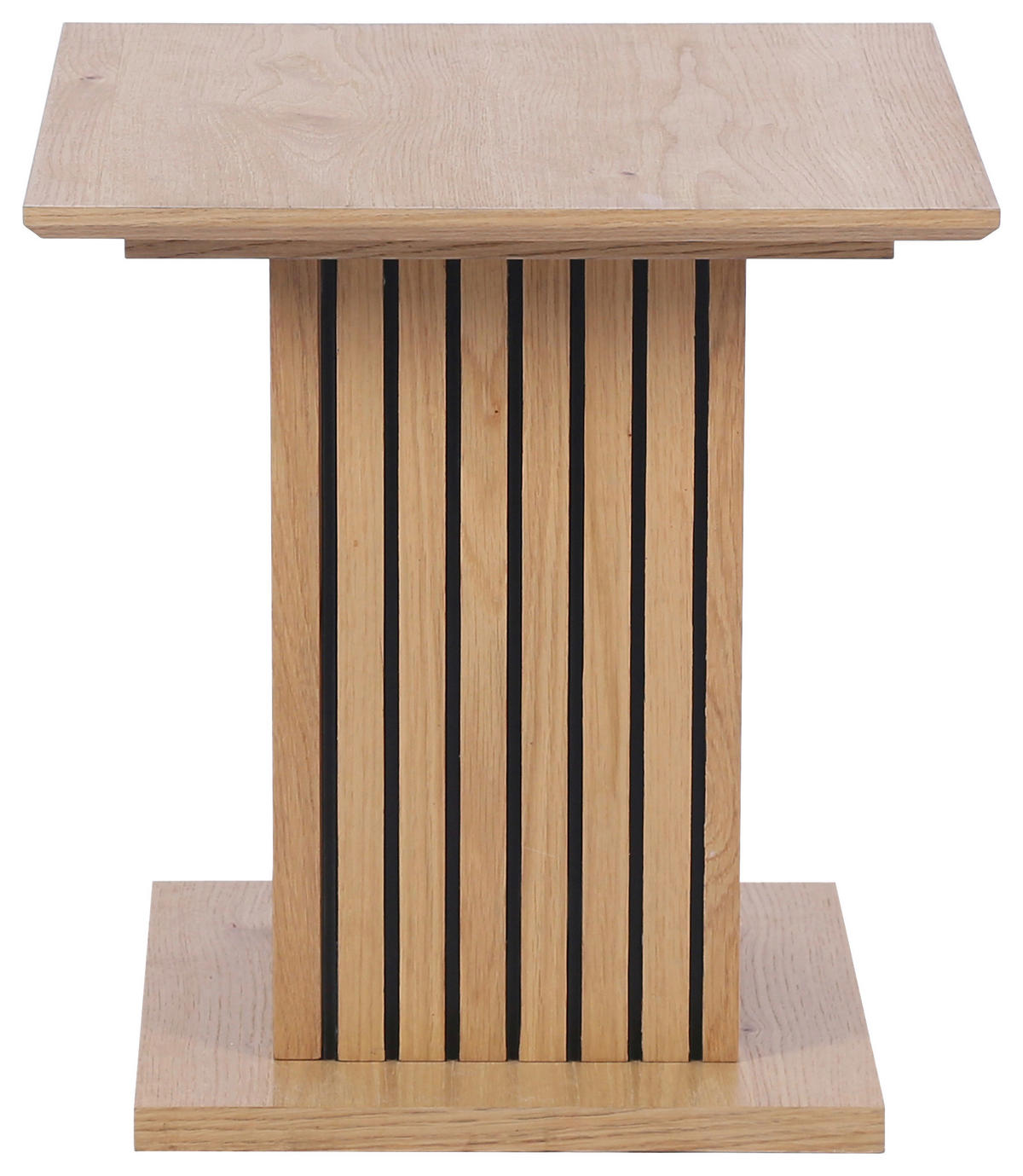BEISTELLTISCH 50/50/53 cm Eiche furniert Eichefarben quadratisch  - Eichefarben, Natur, Holz/Holzwerkstoff (50/50/53cm) - Stylife