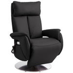 RELAXSESSEL in Leder Dunkelbraun  - Edelstahlfarben/Dunkelbraun, KONVENTIONELL, Leder/Metall (78/110/81cm) - Cantus