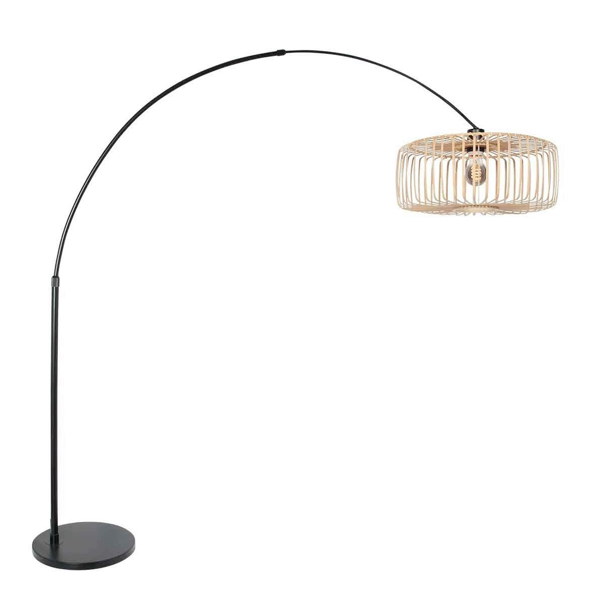 STEHLEUCHTE SPARKLED LIGHT 50/240/230 cm  - Beige/Schwarz, Trend, Naturmaterialien/Metall (50/240/230cm)