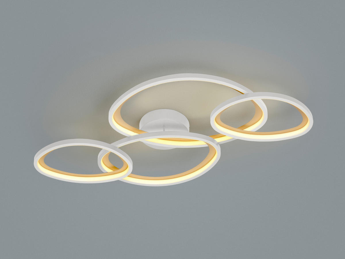 LED-DECKENLEUCHTE SIVO 103/10,5/58 cm  - Aprikose/Grau, Design, Metall (103/10,5/58cm)
