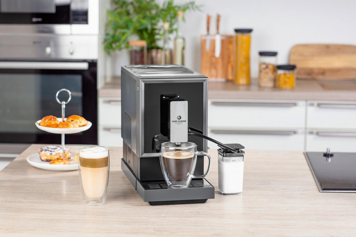 KAFFEEVOLLAUTOMAT  - Edelstahlfarben/Anthrazit, Basics, Kunststoff/Metall (40.5/18/31.5cm) - CHEF CUISINE