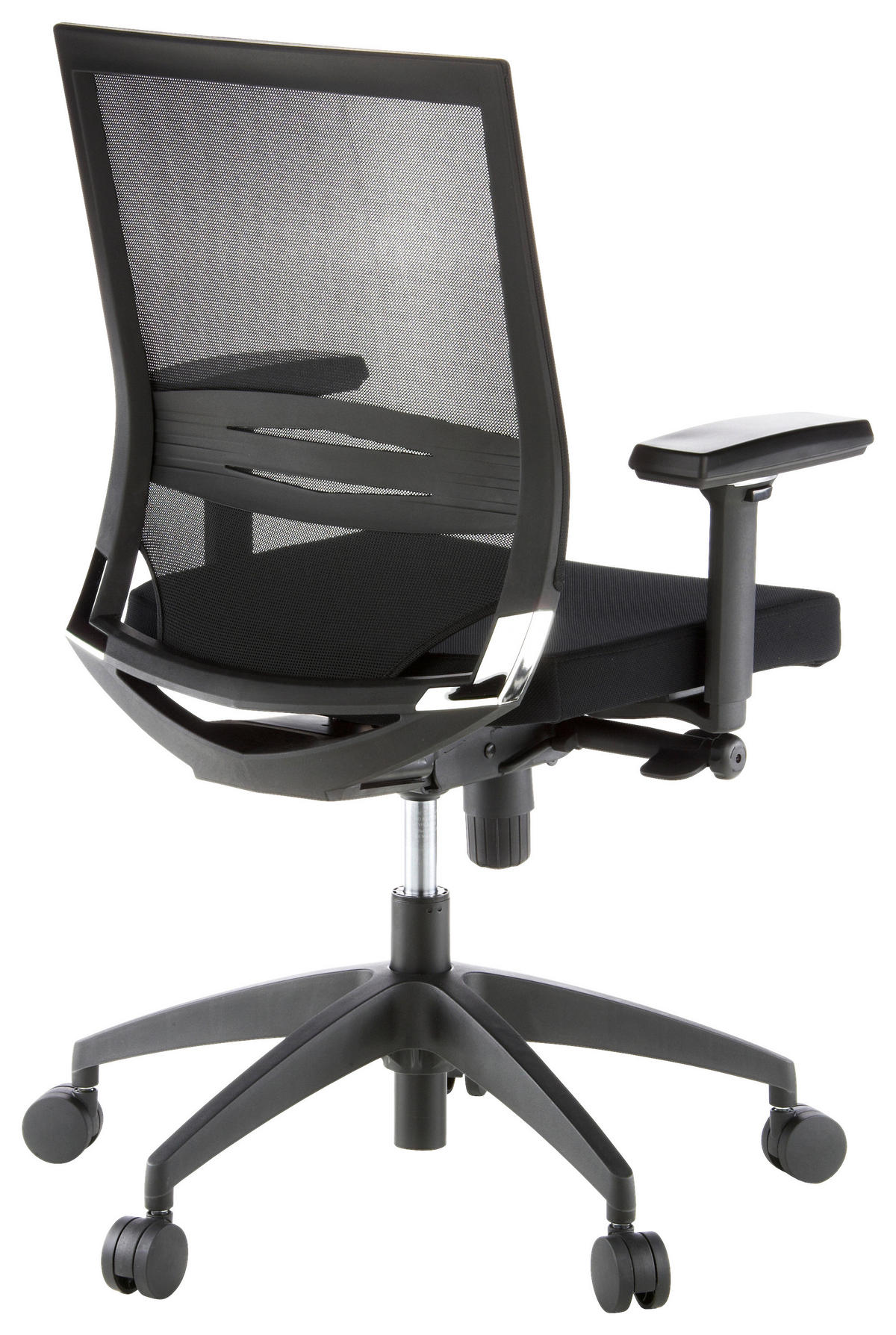 OTOČNÁ ŽIDLE, síťovina, plochá tkanina, černá - černá, Moderní, textil/plast (59/108/44cm) - MID.YOU