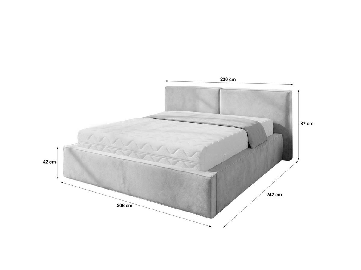 POLSTERBETT 180/200 cm,  in Anthrazit, gepolstertes Kopfteil, Lattenrost, Bettkasten,  - Anthrazit/Schwarz, MODERN, Holz/Kunststoff (180/200cm) - Chameo