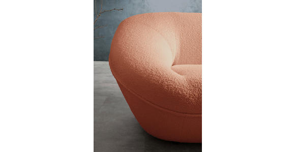 2-SITZER-SOFA in Flachgewebe Rostfarben  - Rostfarben/Schwarz, KONVENTIONELL, Kunststoff/Textil (223/79/94cm) - Carryhome
