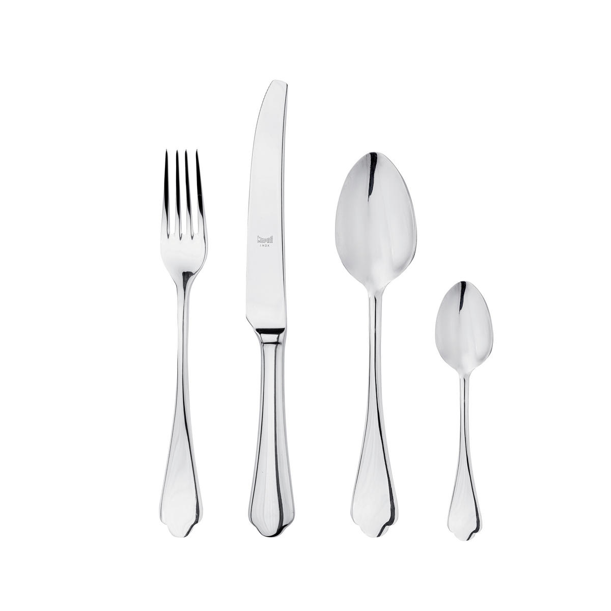 BESTECKSET 30-teilig   - Edelstahlfarben, Basics, Metall