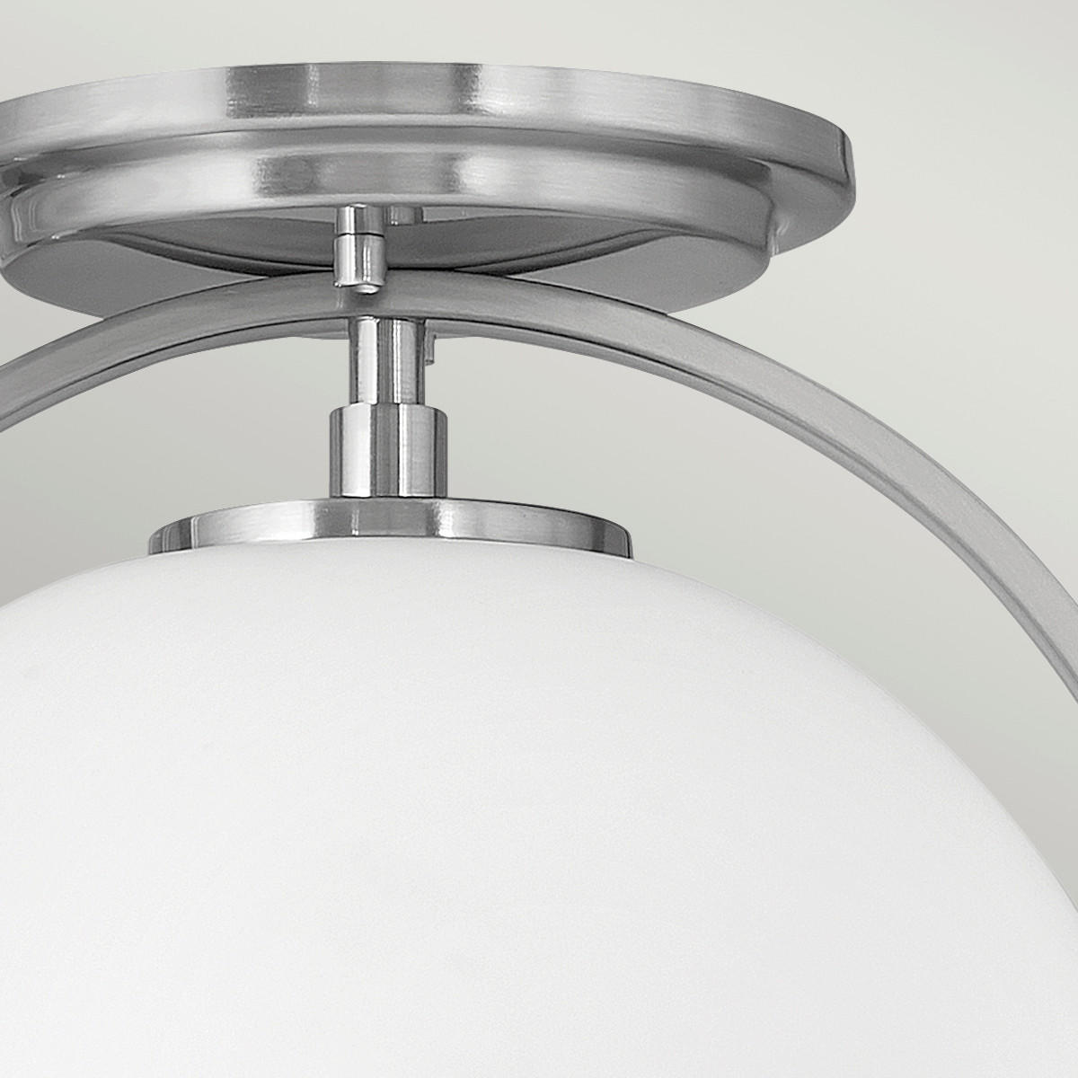 DECKENLEUCHTE  28.2/31.8 cm    - Nickelfarben, Design, Glas/Metall (28.2/31.8cm) - Elstead Lighting