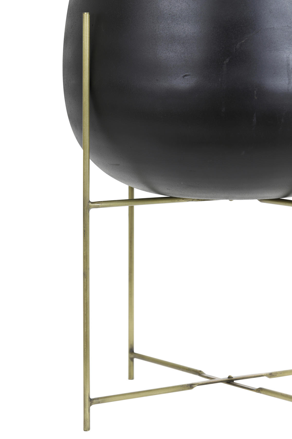 PFLANZENTOPF  BERTENS  - Goldfarben/Schwarz, Basics, Metall (50/85cm) - Light & Living