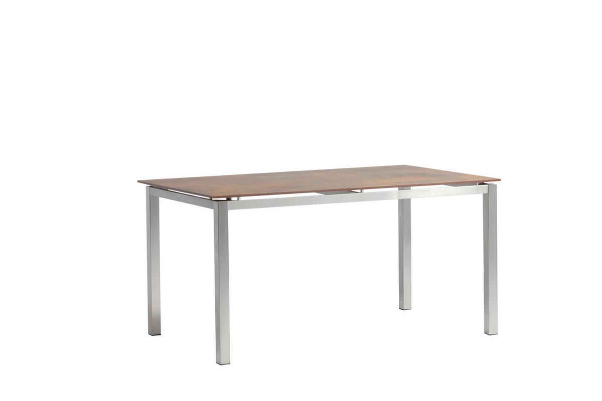 GARTENGARNITUR  - Platinfarben/Braun, Basics, Holzwerkstoff/Textil (150/89/90cm) - Gardenson