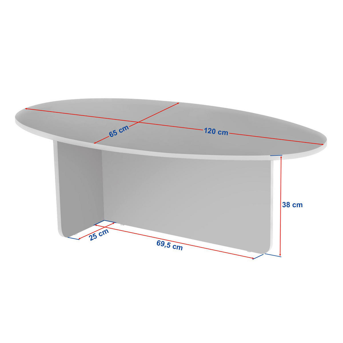 COUCHTISCH - Creme, Design, Holzwerkstoff (120/40/65cm) - MID.YOU