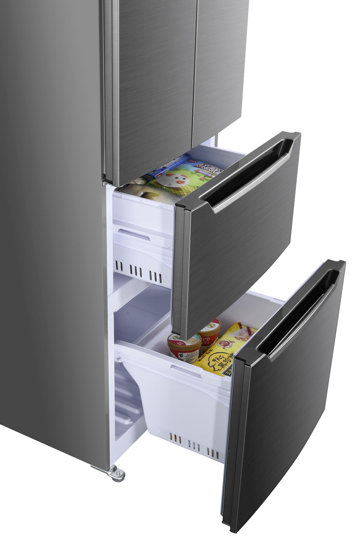FRENCH-DOOR 64/186/69 cm FD351.4A++NF IX  - Edelstahlfarben, Basics, Metall (64/186/69cm) - Wolkenstein
