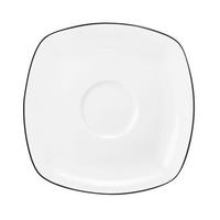 UNTERTASSE Lido Black Line 14,5 cm  - Weiss/Schwarz, Basics, Keramik (14,5cm) - Seltmann Weiden
