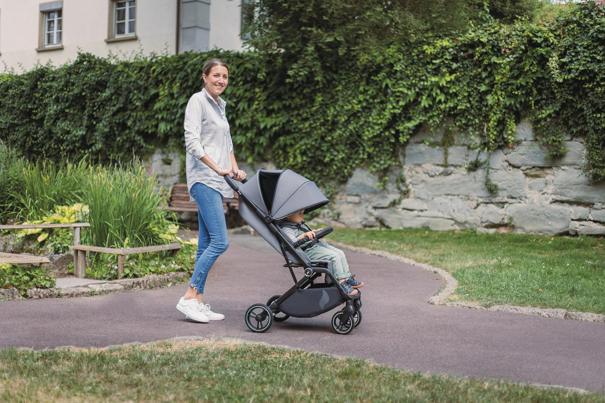 BUGGY Boogy 2 Stone  - Dunkelgrau/Schwarz, Basics, Textil/Metall (51/105/84,5cm) - Osann