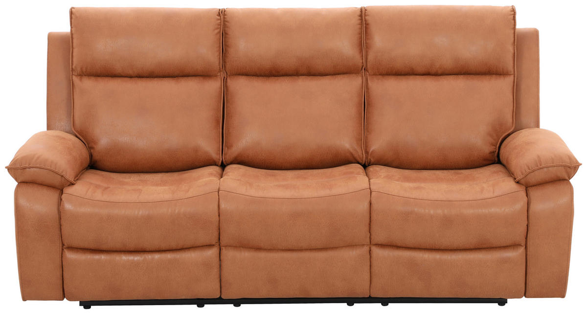 SITZGARNITUR Mikrofaser Cappuccino  - Schwarz/Cappuccino, Design, Holz/Kunststoff (215/101/97cm) - Livetastic