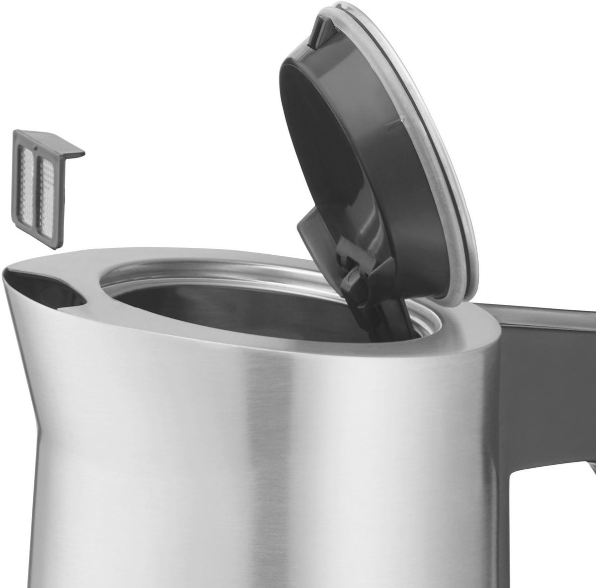 WASSERKOCHER 1,6 l  - Edelstahlfarben/Schwarz, Design, Kunststoff/Metall - WMF