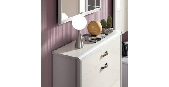 GARDEROBE 5-teilig in 320/195/36 cm - Alufarben/Weiß, Design, Glas/Holzwerkstoff (320/195/36cm) - Dieter Knoll