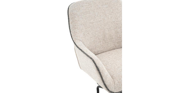 DREHSTUHL Webstoff Grau, Schwarz, Beige - Beige/Schwarz, KONVENTIONELL, Kunststoff/Textil (61/83/91/58cm) - Venda