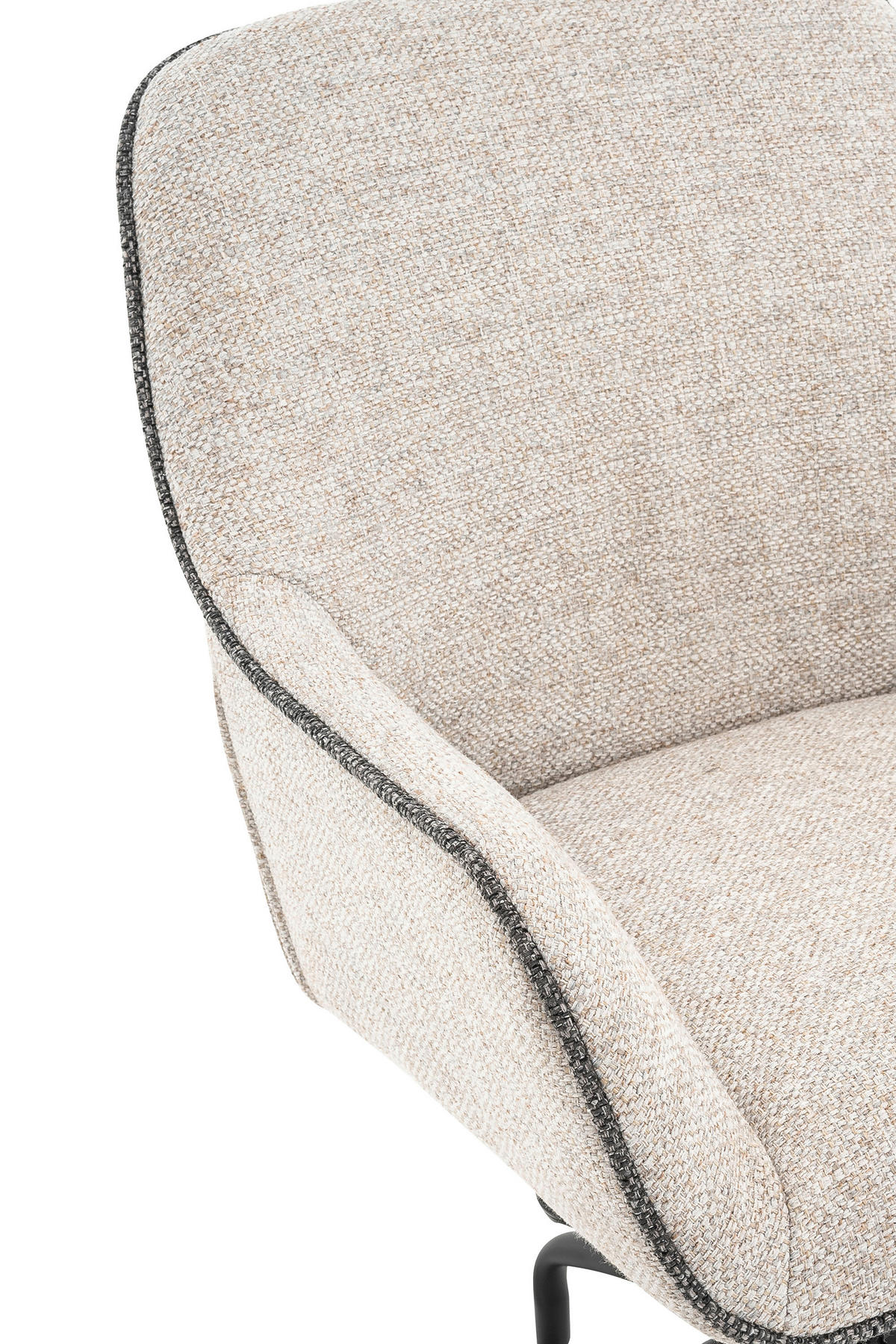 DREHSTUHL Webstoff Grau, Schwarz, Beige  - Beige/Schwarz, KONVENTIONELL, Kunststoff/Textil (61/83/91/58cm) - Venda