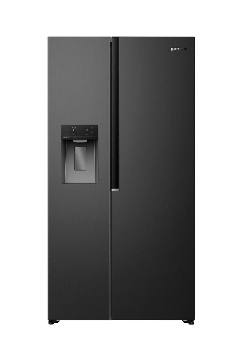 SIDE-BY-SIDE 91,1/178,6/61,5 cm NRS917E61BX  - Schwarz, Metall (91,1/178,6/61,5cm) - Gorenje