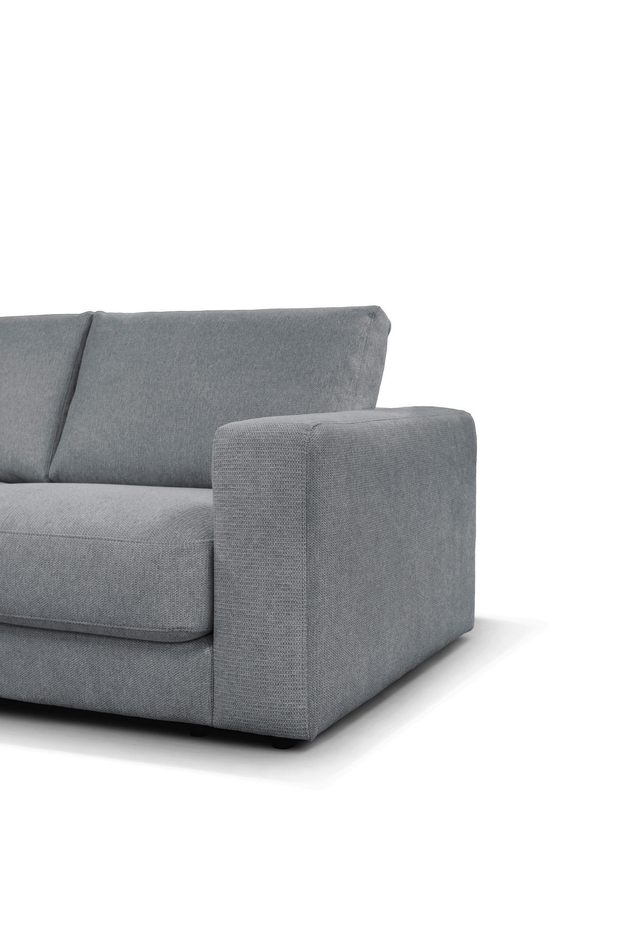 ECKSOFA VIGO Graugrün  - Schwarz/Graugrün, Design, Textil (172cm) - MID.YOU