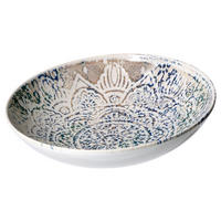 SUPPENTELLER Blau, Creme, Grau Steinzeug LUIGI  - Blau/Creme, LIFESTYLE, Keramik (21cm) - Ritzenhoff Breker