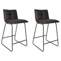 SET BARSKIH STOLOV, antracit  - črna/antracit, Konvencionalno, kovina/tekstil (44/87/50cm) - MID.YOU