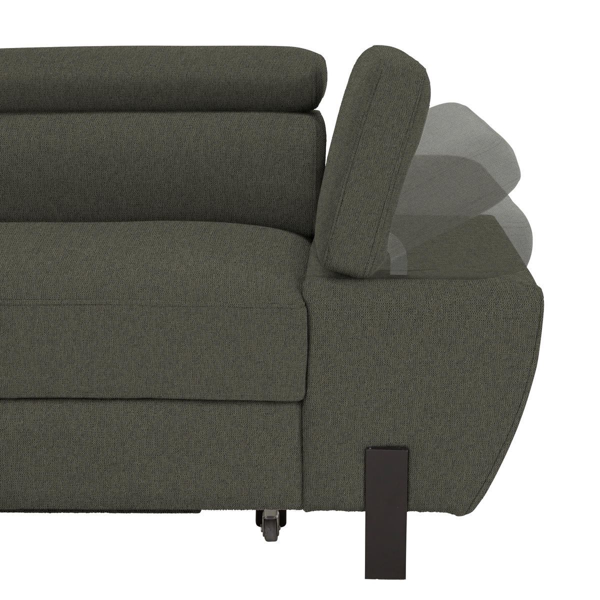 HÖRNSOFFA i vävt tyg mörkgrön  - grön/ljusgrå, Modern, metall/textil (93/90/277cm) - MID.YOU