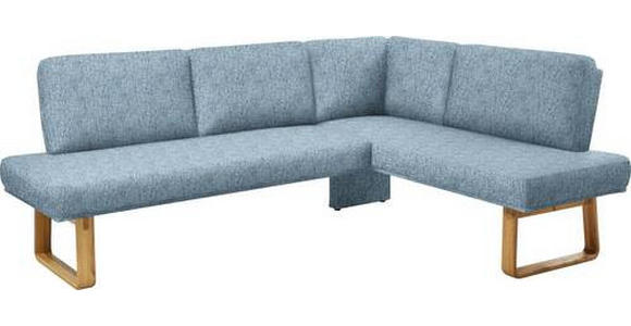 ECKBANK 265/174 cm  in Eichefarben, Hellblau  - Eichefarben/Hellblau, Design, Holz/Textil (265/174cm) - Dieter Knoll