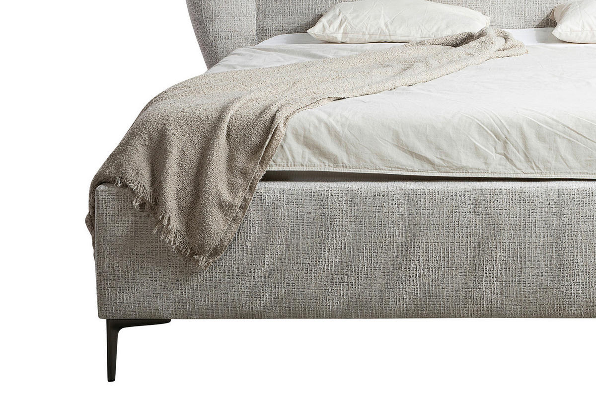 POLSTERBETT Lattenrost, Bettkasten 180/200 cm  in Beige  - Beige/Schwarzchrom, MODERN, Holz/Kunststoff (180/200cm) - MID.YOU