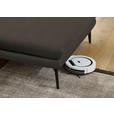 ECKSOFA in Echtleder Graubraun  310/180 cm  - Graubraun/Schwarz, Design, Leder/Metall (310/180cm) - Dieter Knoll