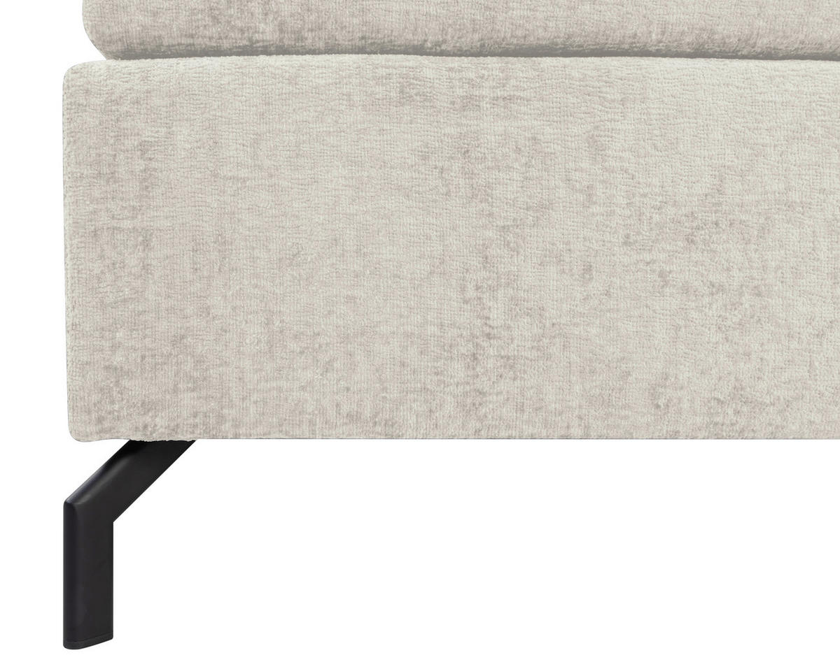 BOXSPRINGBETT 180/200 cm  in Greige  - Greige/Schwarz, Design, Textil/Metall (180/200cm) - Esposa