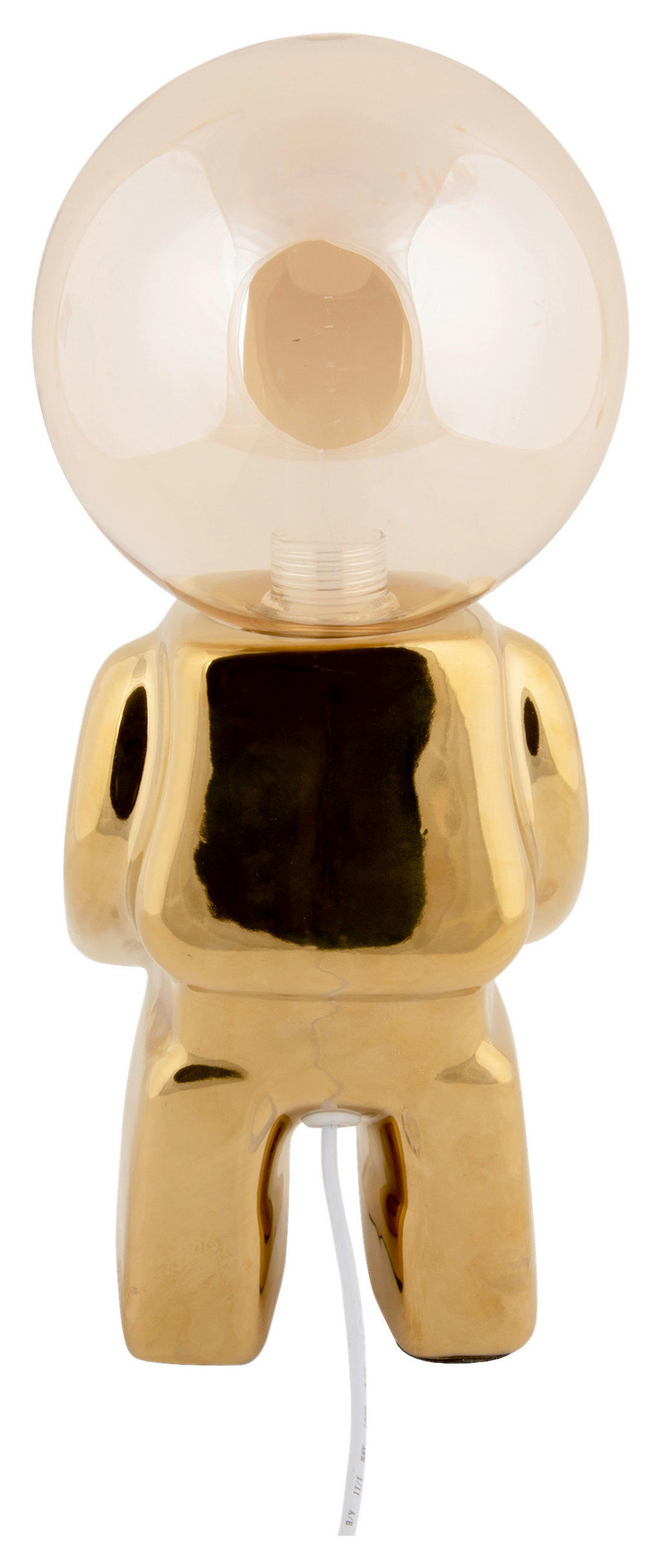 TISCHLEUCHTE - Goldfarben, Basics, Glas/Keramik (12/27/12cm) - Leitmotiv