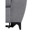 ECKSOFA Dunkelgrau Velours  inkl. Bettkasten, Schlaffunktion, Rücken echt, Kopfteilverstellung, Liegefläche im Originalstoff  - Dunkelgrau/Schwarz, KONVENTIONELL, Textil/Metall (217/255cm) - Carryhome