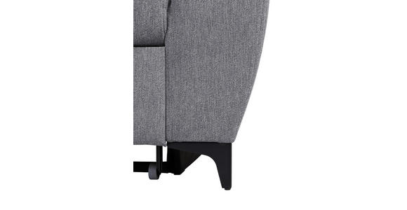ECKSOFA Dunkelgrau Velours  inkl. Bettkasten, Schlaffunktion, Rücken echt, Kopfteilverstellung, Liegefläche im Originalstoff  - Dunkelgrau/Schwarz, KONVENTIONELL, Textil/Metall (217/255cm) - Carryhome