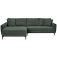 ECKSOFA in Cord Waldgrün  174/283 cm  - Waldgrün/Schwarz, Design, Textil/Metall (174/283cm) - Xora