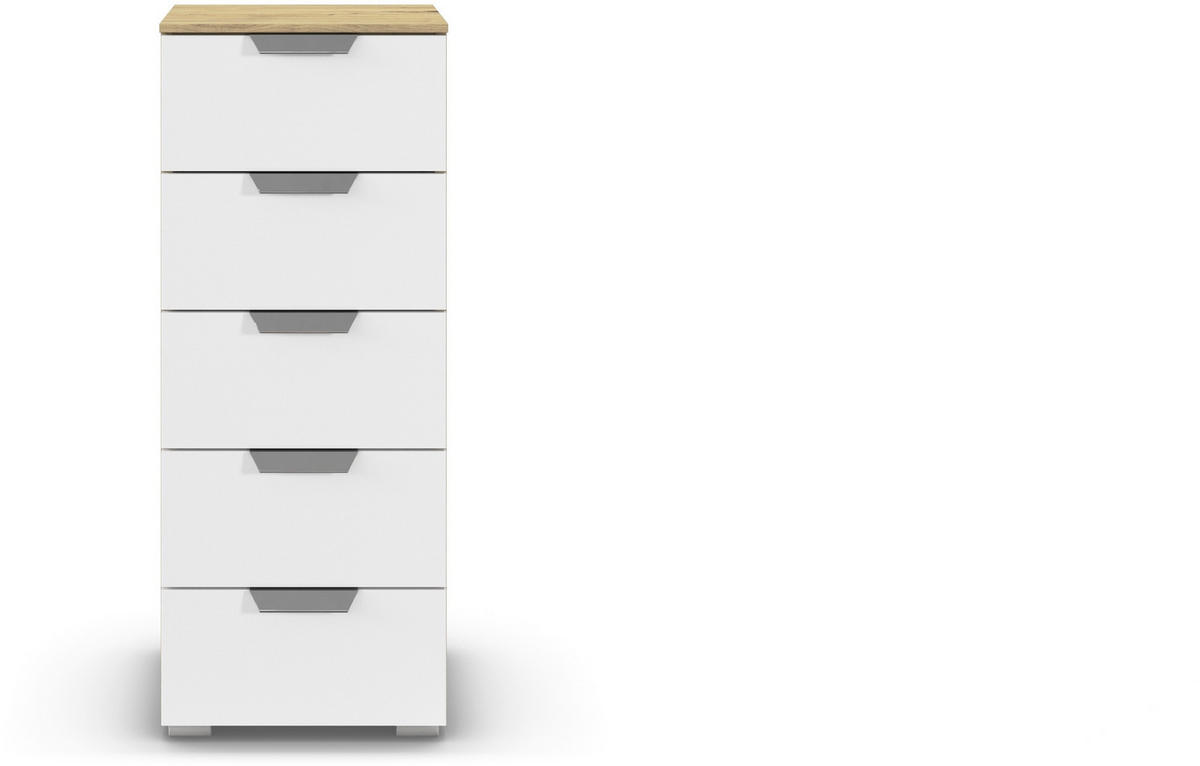 KOMMODE  in 40/100/35 cm  - Chromfarben/Weiß, Design, Holzwerkstoff/Metall (40/100/42cm) - Xora