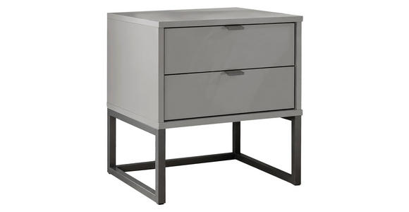 NACHTSCHRANK 40/47/43 cm  - Schieferfarben/Grau, KONVENTIONELL, Glas/Holzwerkstoff (40/47/43cm) - Dieter Knoll