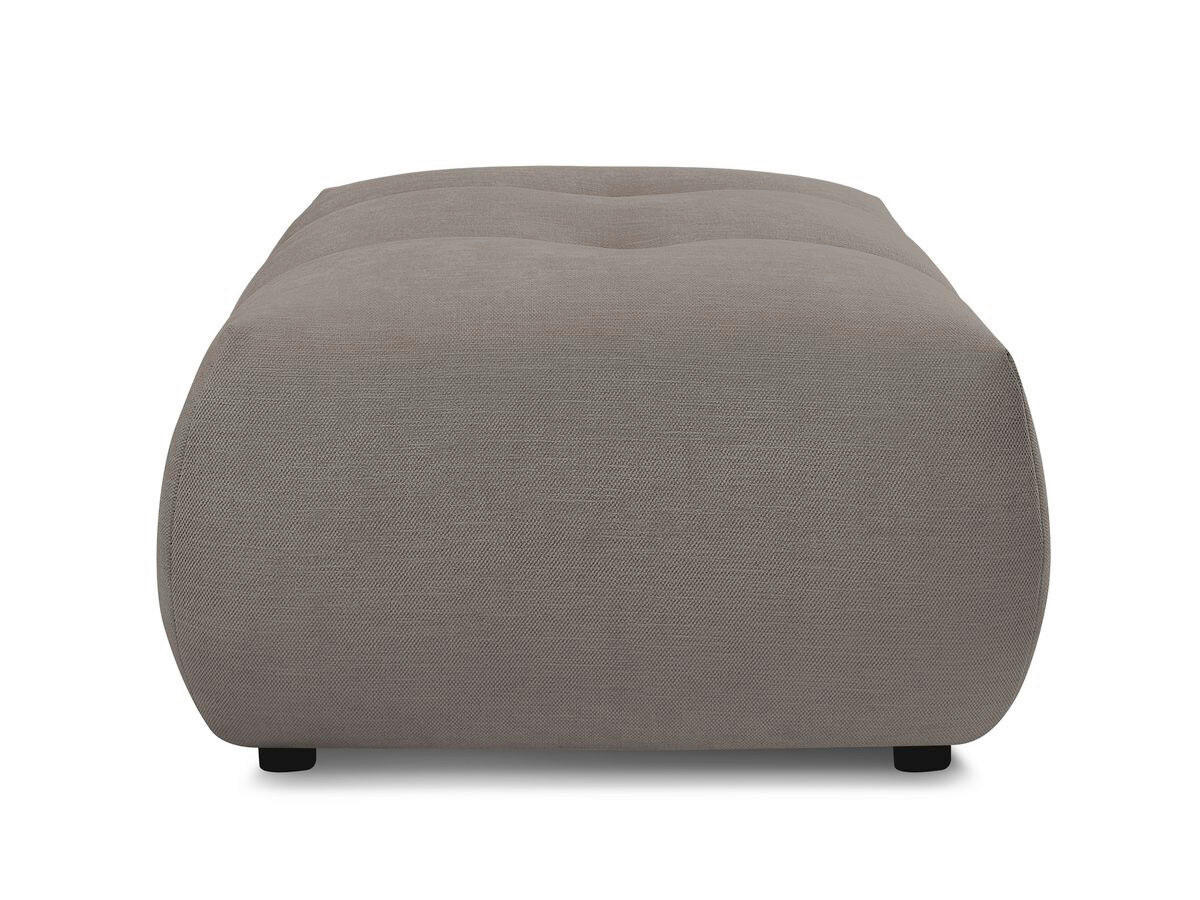 HOCKER FUJI  Leinenoptik Taupe  - Taupe/Schwarz, MODERN, Kunststoff/Textil (112/44/80cm)